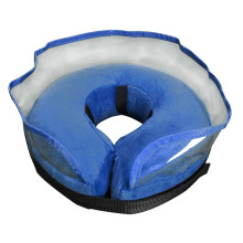 Inflatable Pet Elizabethan Collar Dog Cat Protective-M Blue
