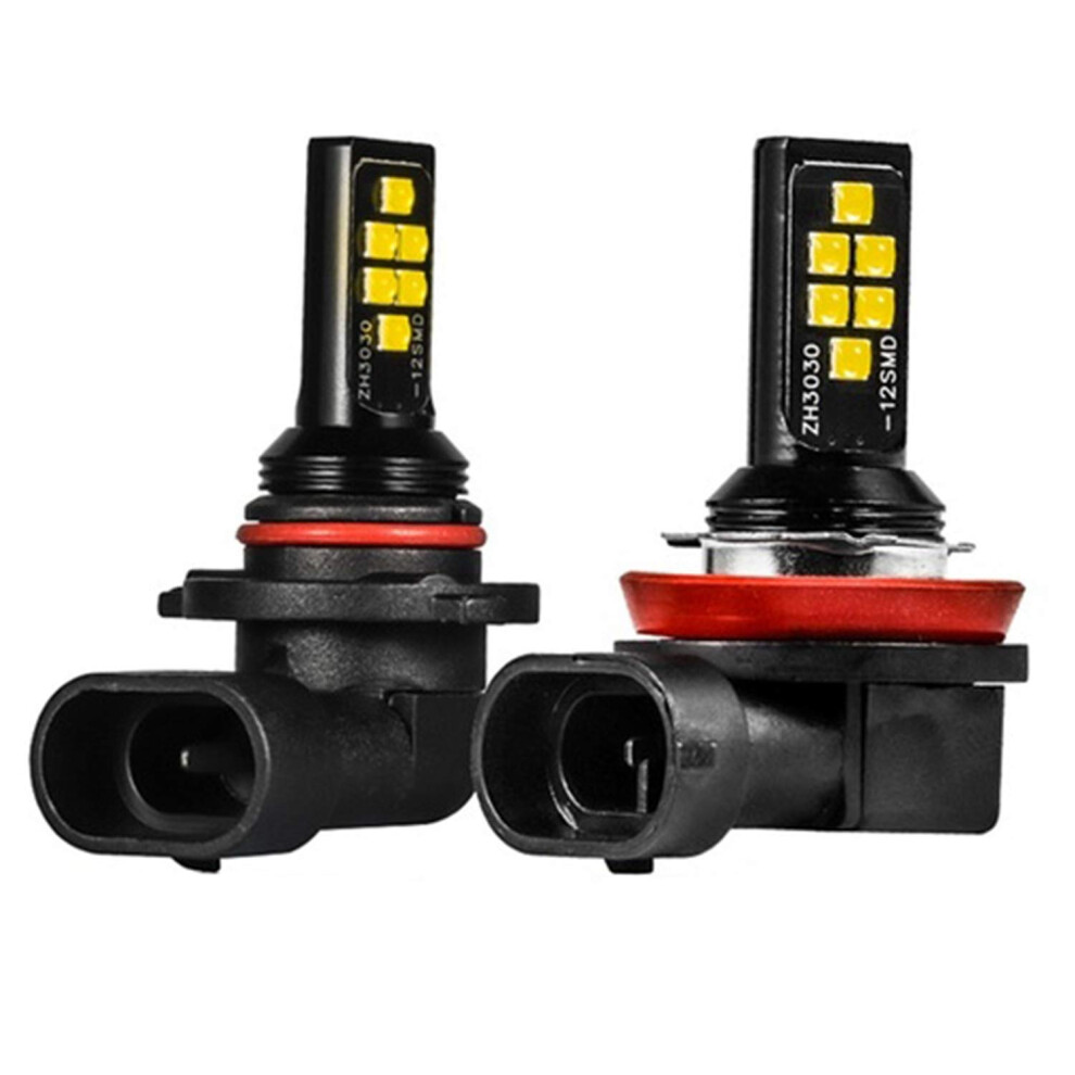 2Pcs H8 H11 Led Fog 3030 12Smd Cold Brightness Antifog Error Decoding Light/White 9199774228893