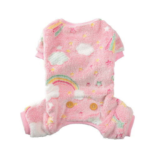 Moon Pattern Dog Pullover Glowing in Dark Pajamas for-M 1