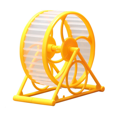 Gerbils Hamster Running Jogging Wheel Toy for Cage-yellow