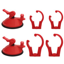 Fish Tank LED Light Suction Cup Clamp 360rotatable Sucker-Red