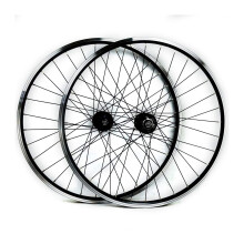 Mountain Bikes Wheelset 26Inch Front/Rear, Sealed Bearing, Disc/VBrake Compat, 711 Speed, Quick Release, Black Hub