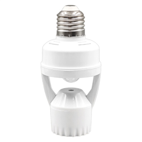 Motion Sensor Light Socket E27 Lamp Holder with Smart Detection for Indoor Outdoor Energy Saving