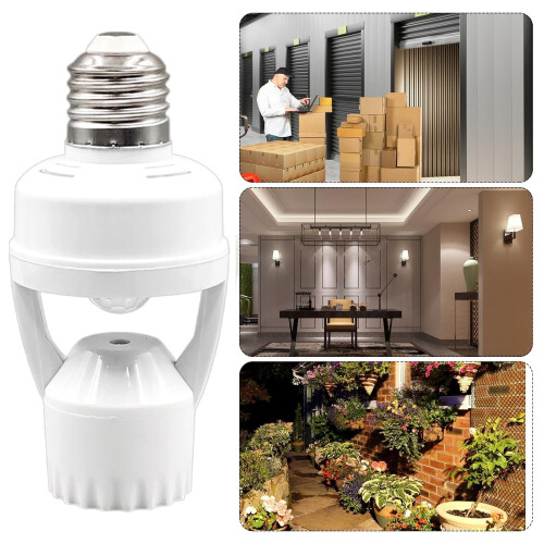 Motion Sensor Light Socket E27 Lamp Holder with Smart Detection for Indoor Outdoor Energy Saving 2