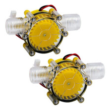 2 Pcs 10W Water Flow Pump Generator Turbine Flow Hydraulic Conversion, 12V & 80V
