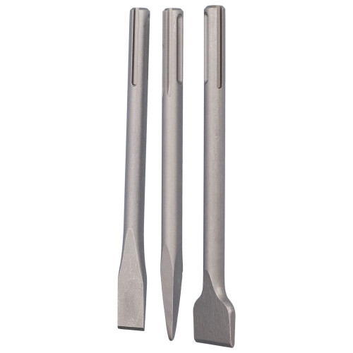 Rugged 3Pcs Chisel Set Carbon Steel for Concrete Removal & Tile Work