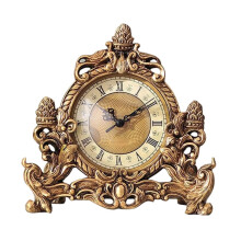 Nordic Retro Table Clock with Precise Jumping Movement for Living Room Home Decoration