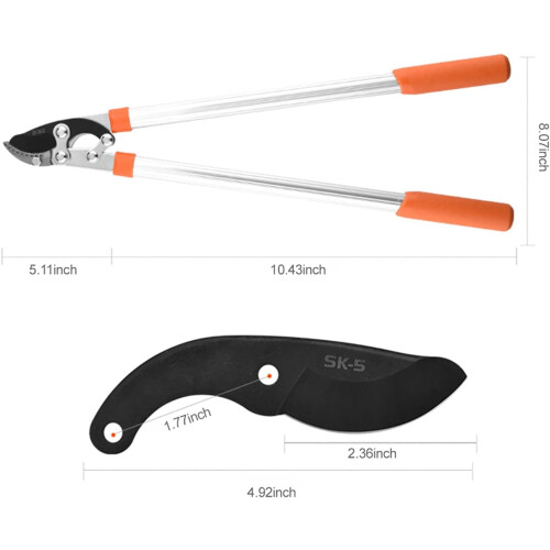 Long Handle Hedge Trimmer Tool for  Branch Pruning Lightweight Small NonRetractable 1