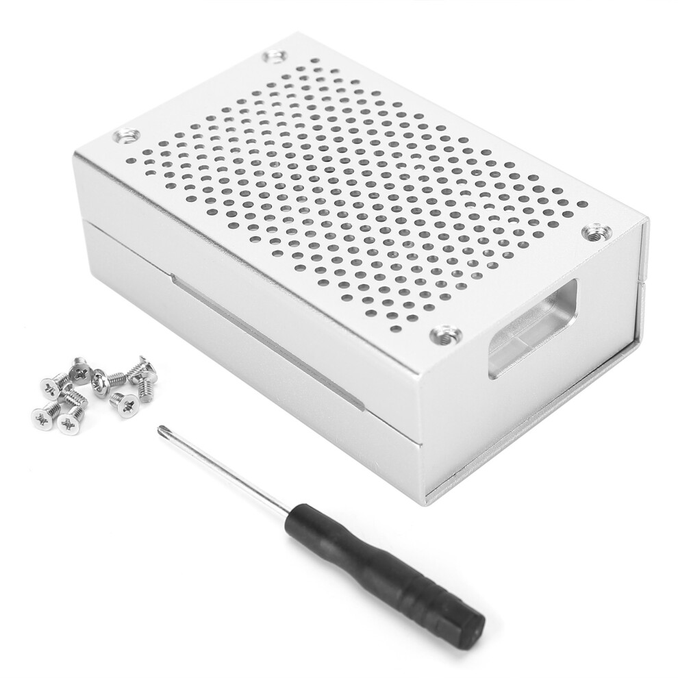Aluminum Alloy Material Passive Cooling Case For Raspberry Pi 4 Model B With Built In Heat Sink Heat Conductive Sticker Improved Heat Dissipation And 9483153208812