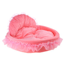 Hundebett, stilvolles Spitzen-Prinzessinnen-Nest für-Rosa L