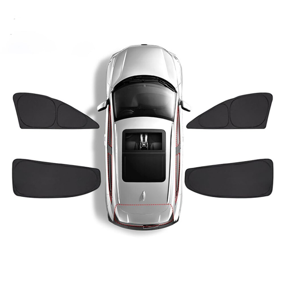 Car Sun Visor Antiglare Uv Blocking Privacy Curtain For Vw Grand Tour 20172024, 4Pcs 9187378589113