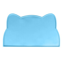 Rutschfeste Haustier-Futtermatte für Katzennapf, Schüssel,-Blau
