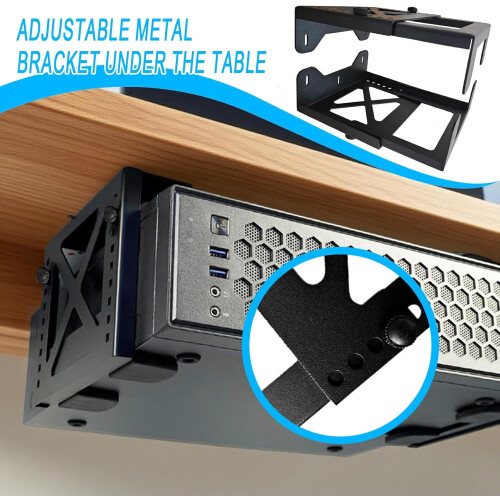 Under Desk Computer Mount Multimedia Device Bracket Concealed Cable Management For Small Spaces Studio Home Dorm 1