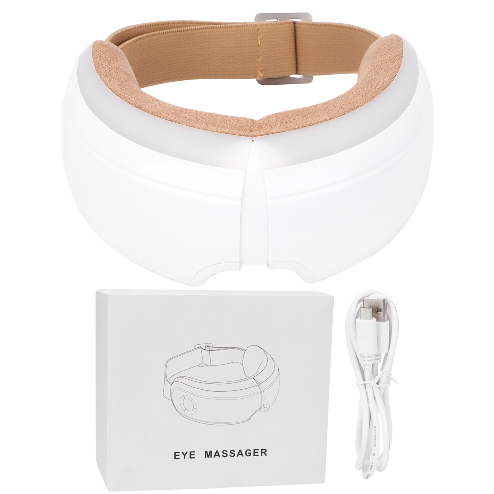Reduce Eye Strain Eye Massager With Multi Frequency Vibration Bluetooth Music Comfortable Heating Massage Foldable Design Electric Constant Temperatu