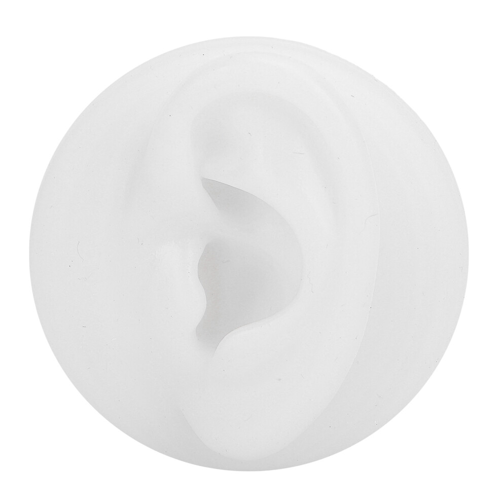 Earrings Sample on Lifelike Ear Display, High-Quality Silicone Material for Piercing Practice, Designed for Teaching Tool and Portable Design