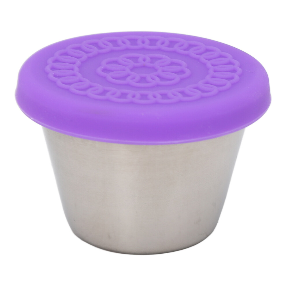 Salad Dressing Container, Portable Stainless Steel Condiment Containers With Leakproof Premium Silicone Lids, Safe Material, Easy To Clean,