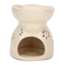Bruciatore di cera in ceramica resistente al calore, diffusore di aromaterapia con elegante finitura smaltata per l'arredamento della casa, sicuro