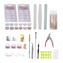 Set di bastoncini e forbici per unghie con materiale di alta qualità, lime per pedicure resistenti all'acqua e strass per unghie per appassionati di