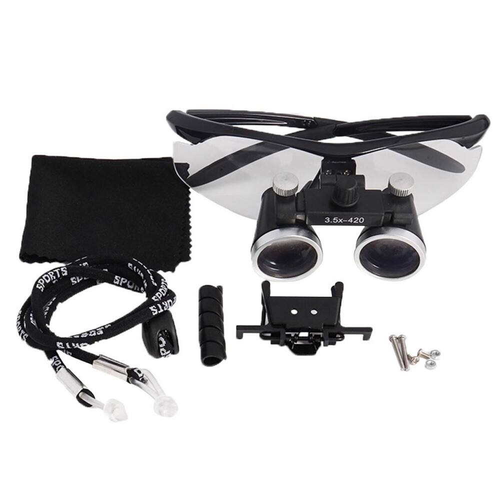 Light Led Headlamp Head Integrated Dental Loupes, Binocular Loupe Magnifier Glasses With 2.5X And 3.5X Magnification Options, Fine-Tune Pupillary Dis