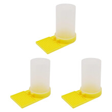Bee Feeder with Transparent Water Level View, Wide Mouth Entrance Beehive Feeder for Outdoor, 3 Pack