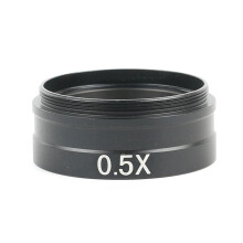 Monocular Microscope Auxiliary Objective Barlow Lens 0.5X, 42mm Thread, For 10A, 120X 180X 300X