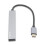 USB3.0Hub από κράμα αλουμινίου, εξαιρετικά ανθεκτικό, συμπαγές σχέδιο, γρήγορη 4