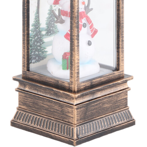 Lighted Snow Globe Lantern – PVC Snowman Decor, Battery Powered 2