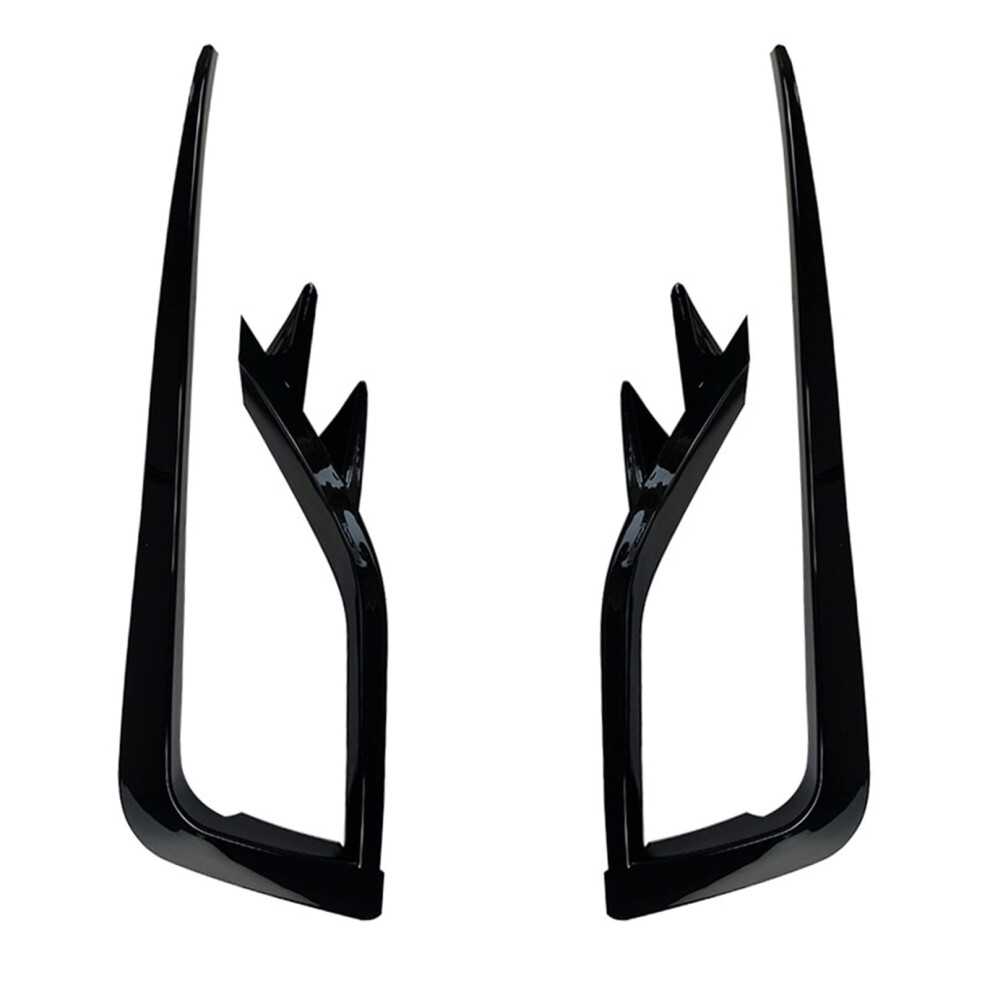 Glossy Fog Eyebrow Cover Trim For Vw Golf Mk7.5 20172019 Enhances Appearance Black/Light 9347817820416