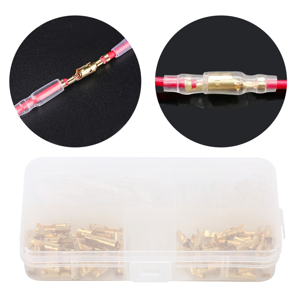120Pcs 3.9Mm Copper Crimp Terminals, Male & Female, Insulation Fireproof 7631377481531