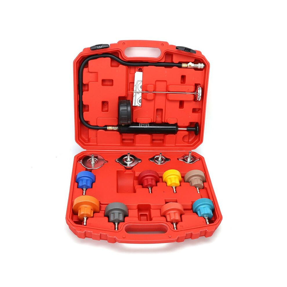 Coolant Pressure Tester Kit Pressure Leak Tester Radiator Leak Tester Portable Cooling System Tester Kit Leak Tester 4711362236735