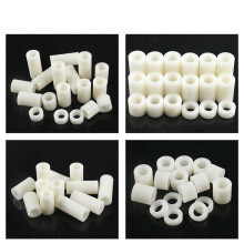 150PCS M6X3-M6X25mm White ABS Round Standoff Spacer Hollow Insulating Column PCB Board Spacer Assortment Kit