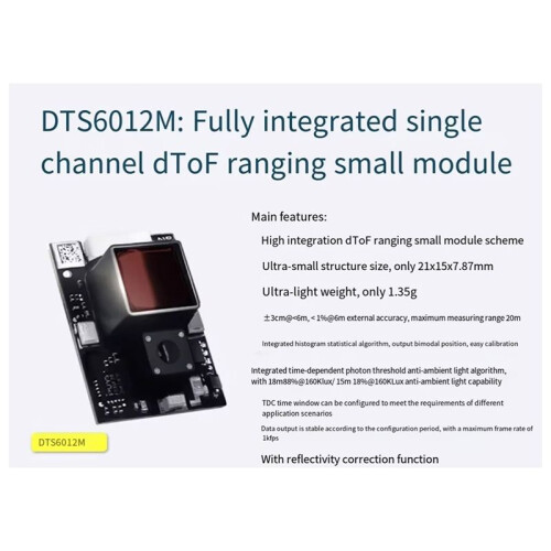 2pcs 20m High Integrated DToF Laser Ranging Module with Infrared Centimeter Precision Industrial LiDAR Module 2