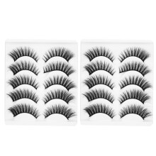 Fluffy Wispies Eyelash Fake Mink False Lashes Wispy Natural Look 8D Volume Soft Comfortable Reusable For Party Stage Use Versatile Lengths