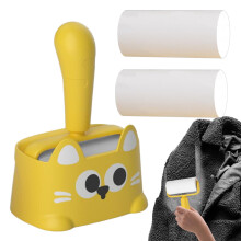 Pet Hair Remover Roller for Cats and Dogs with Base Quick Hair Removal for Sofa Furniture Clothes Yellow