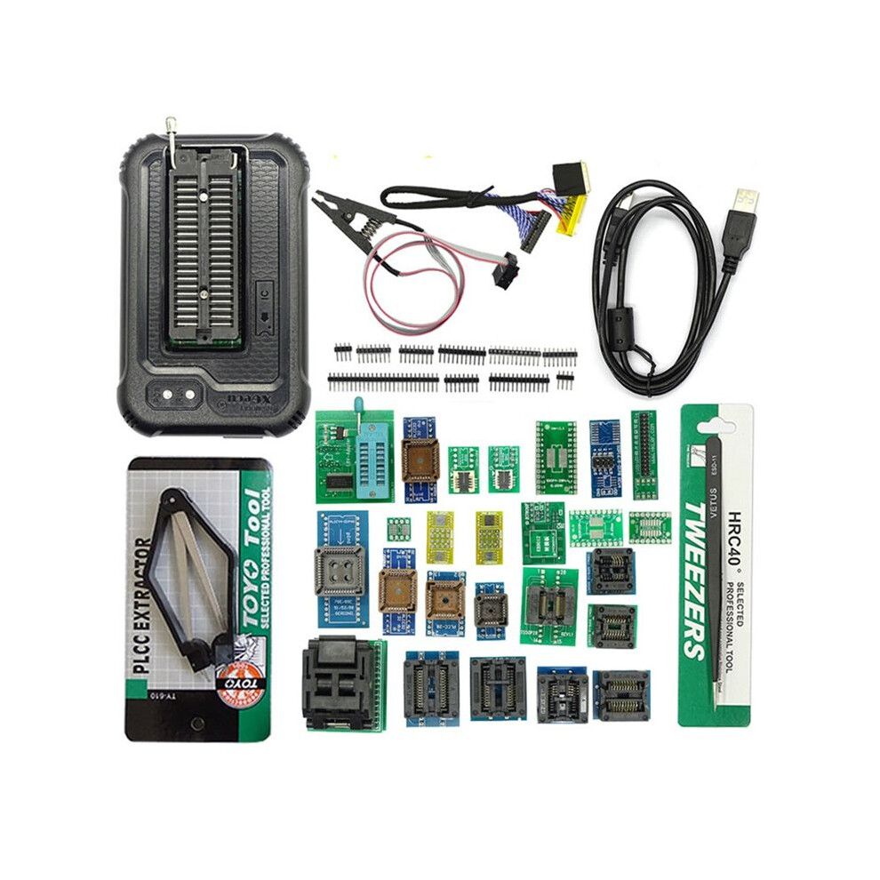 For Xgecu T48 Tl866ii Usb Programmer With 30 Adapters For Spi/Nor/Nand Flash Bios Mcu Eeprom Avr 6033146211300