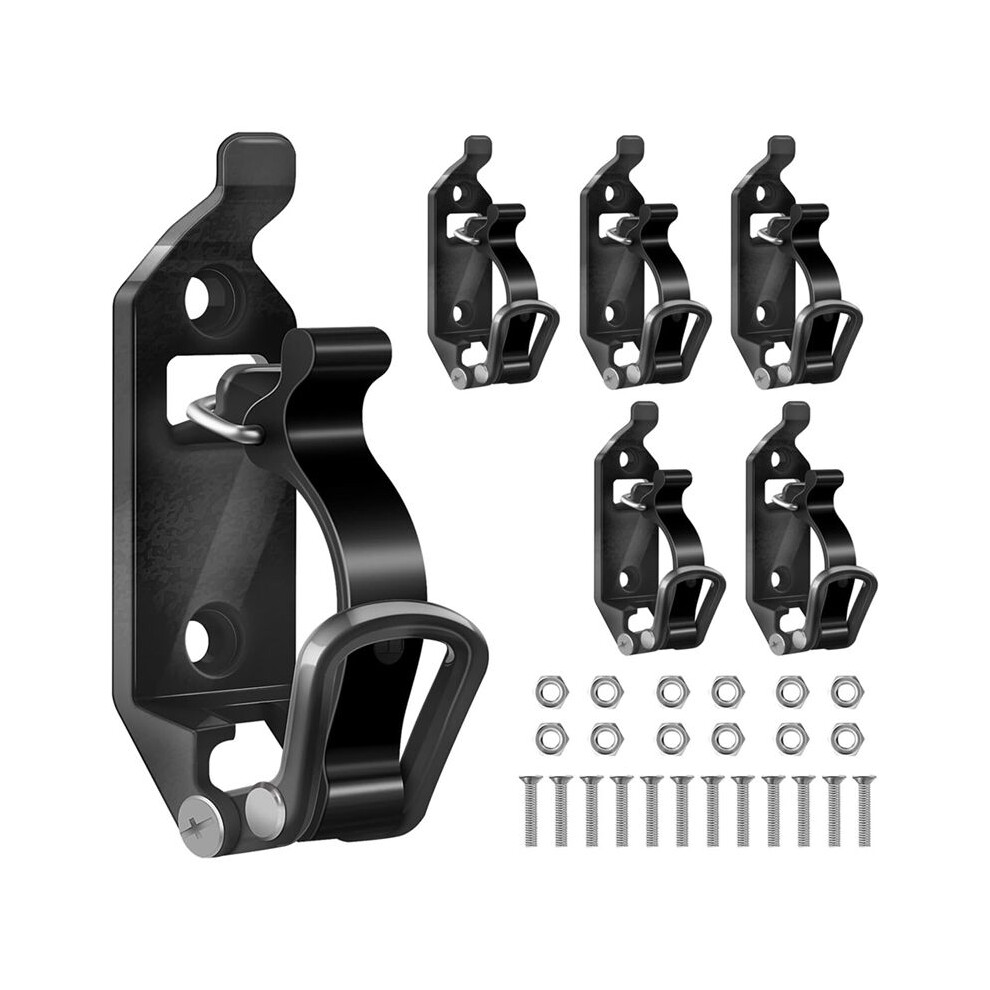 6Pcs Shovel Mount For Roof Rack, Metal Rubber Clamp Mounting Brackets, Durable Axe Holder Clamp Mount Kit (Black) Black 6032065359766
