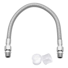 Industrial Grade Compressor Jumper Hose,with Male 20inch Length 450 PSI &750F,and Male Adapters 1/2inch
