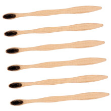 Biodegradable Natural Bamboo Toothbrush 6Pack Soft Bristles Travel Size For Adults And Family Use