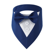 Elegant Cat Wedding Collar with Bow Tie Pet Puppy-Blue M