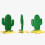 Interactive Cactus Cat Scratching Toy Brush Wall Mount Toy For 5