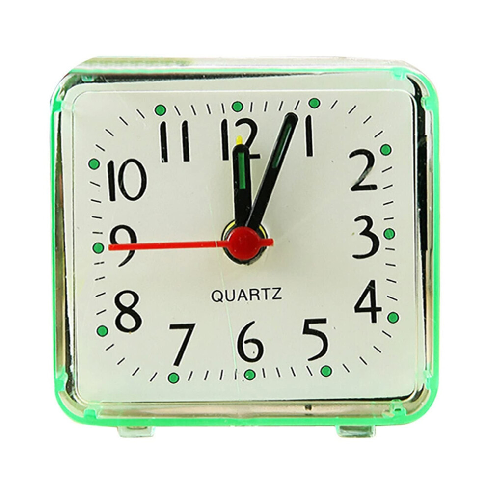 Alarm Clock Small BatteryOperated Analog With Ascending Beep Tone Plastic Desk Travel Clock