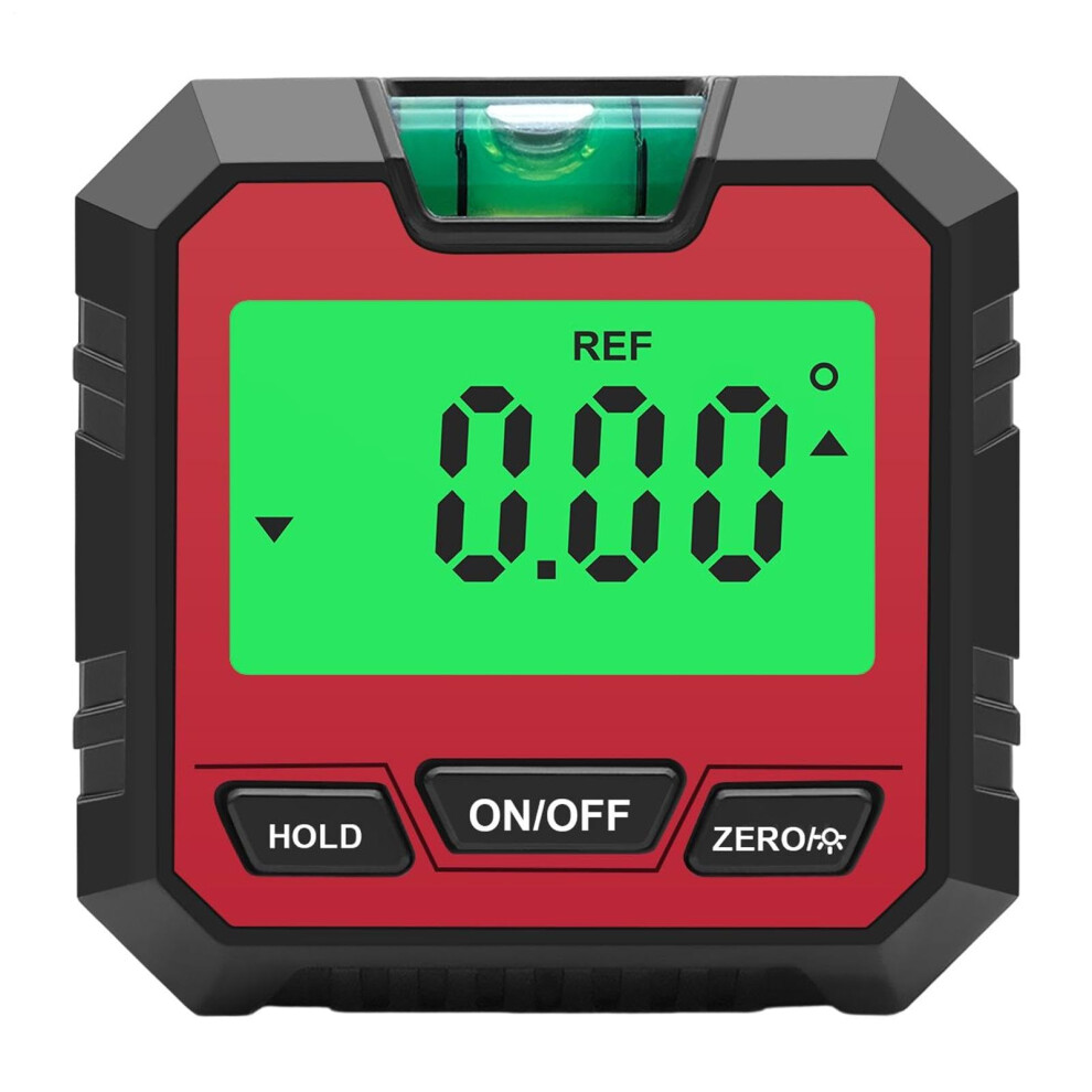 Digital Angle Finder Magnetic Inclinometer Protractor Tool Digital Level Gauge For Woodworking And Construction Red 9187378592717