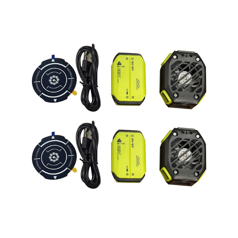 2X X111 Phone Magnetic Semiconductor Coolng Fan Radiator With 7 Gears Adjustable Game Cooler For Ios Android Universal 6031636191347