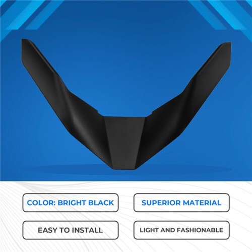 Motorcycle Front Nose Fairing Beak Protector for  368 G 368G Front Fairing Winglets Aerodynamic Bright Black 2