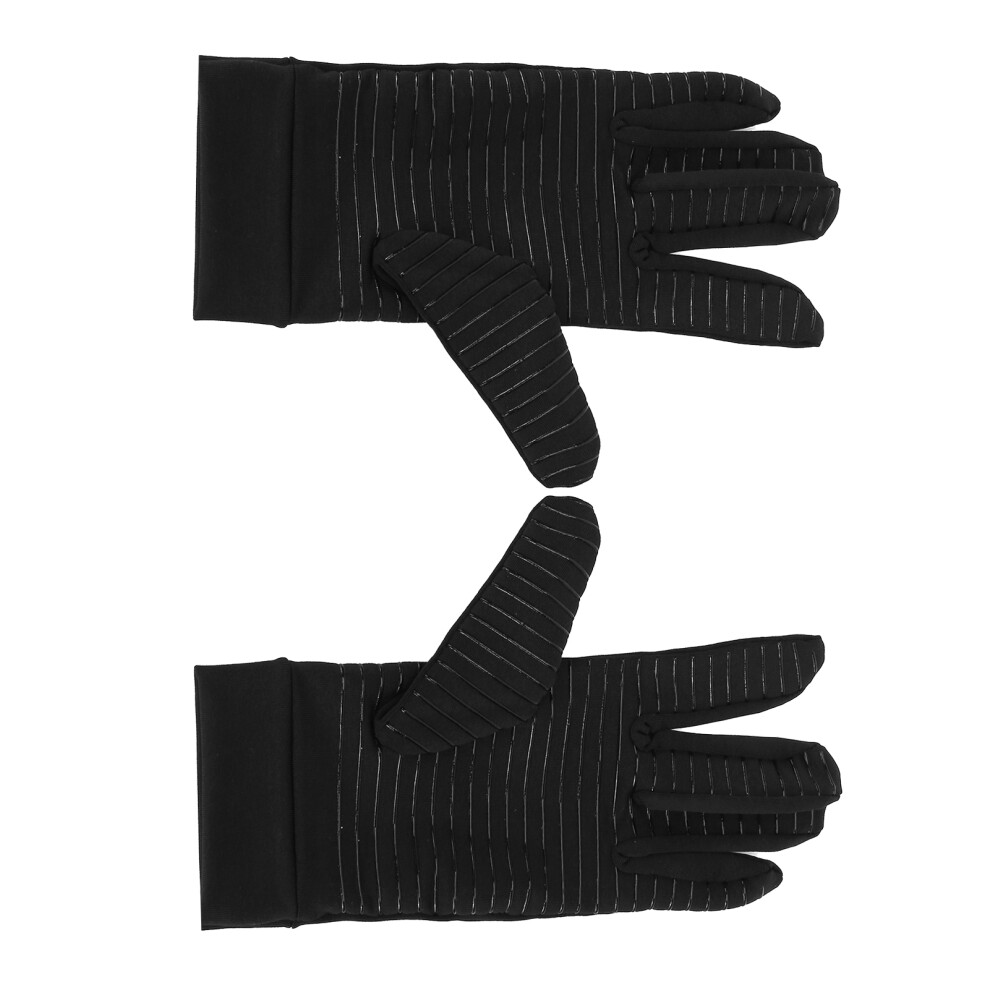 Full Finger Copper Fiber Compression Gloves for Arthritis & Gaming, Soft & Breathable