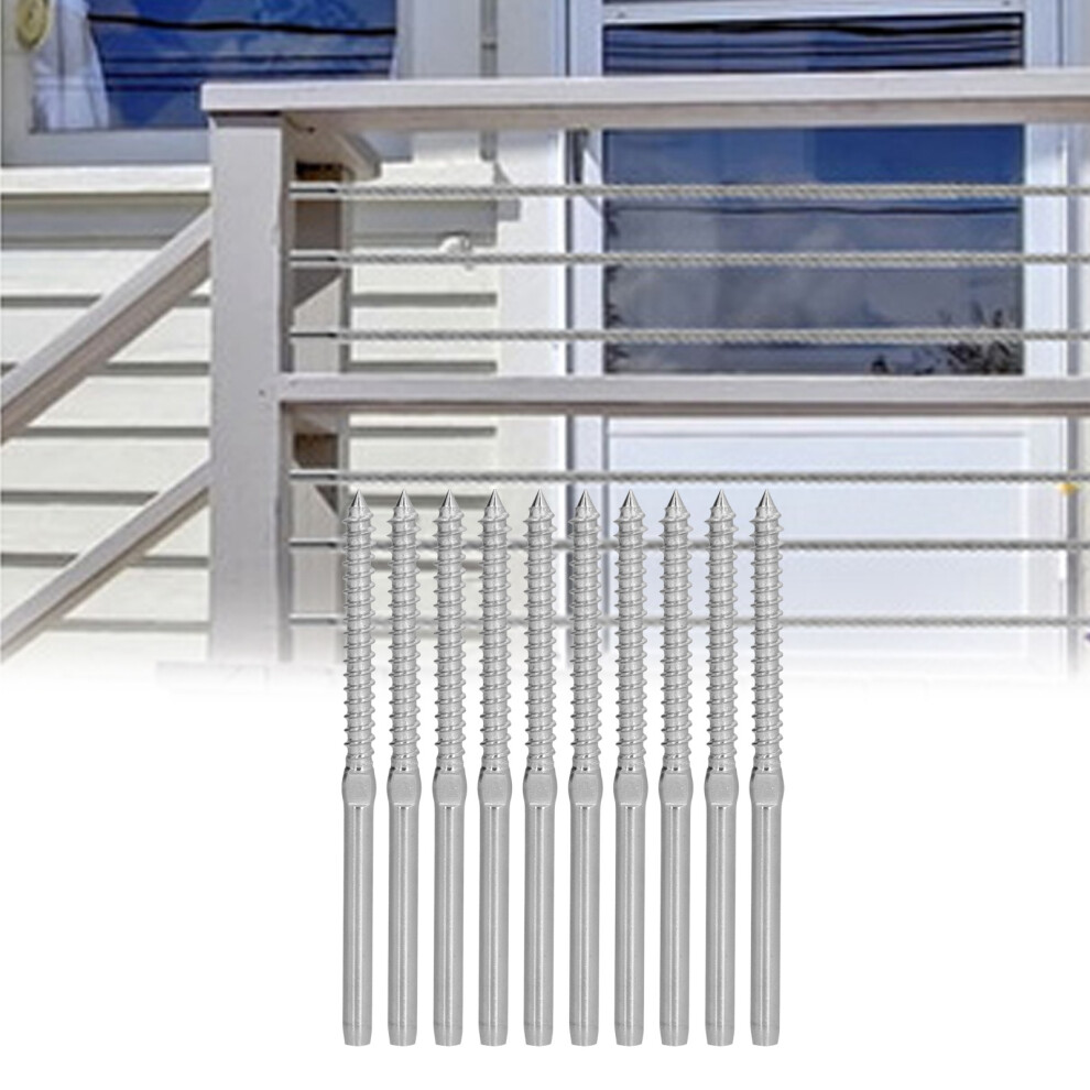 Safe & Strong T316 Stainless Steel Swage Lag Screws 10 Pack For Diy Balustrade 3081377488209