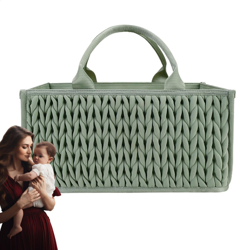 Diaper Caddy Portable Cotton Rope Basket With Handles For Diapers Wipes Lotion Toys Storage Baby Diaper Organizer