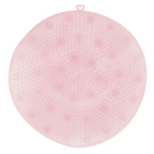 Tapete esfoliante para lavar os pés com almofadas de reflexologia em silicone e ventosas para fixação na parede. Remove a pele morta e estimula os