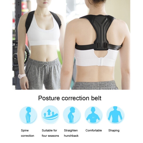 Adjustable Shoulder Back Brace For Posture Correction, Upper Back Pain Relief Breathable Material Discreet Design With Memory Support And Spinal 2
