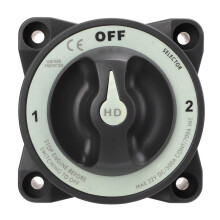 Isolador de bateria para uso marítimo e náutico, 3 posições liga/desliga com controle por botão, interruptor à prova d'água IP66 com